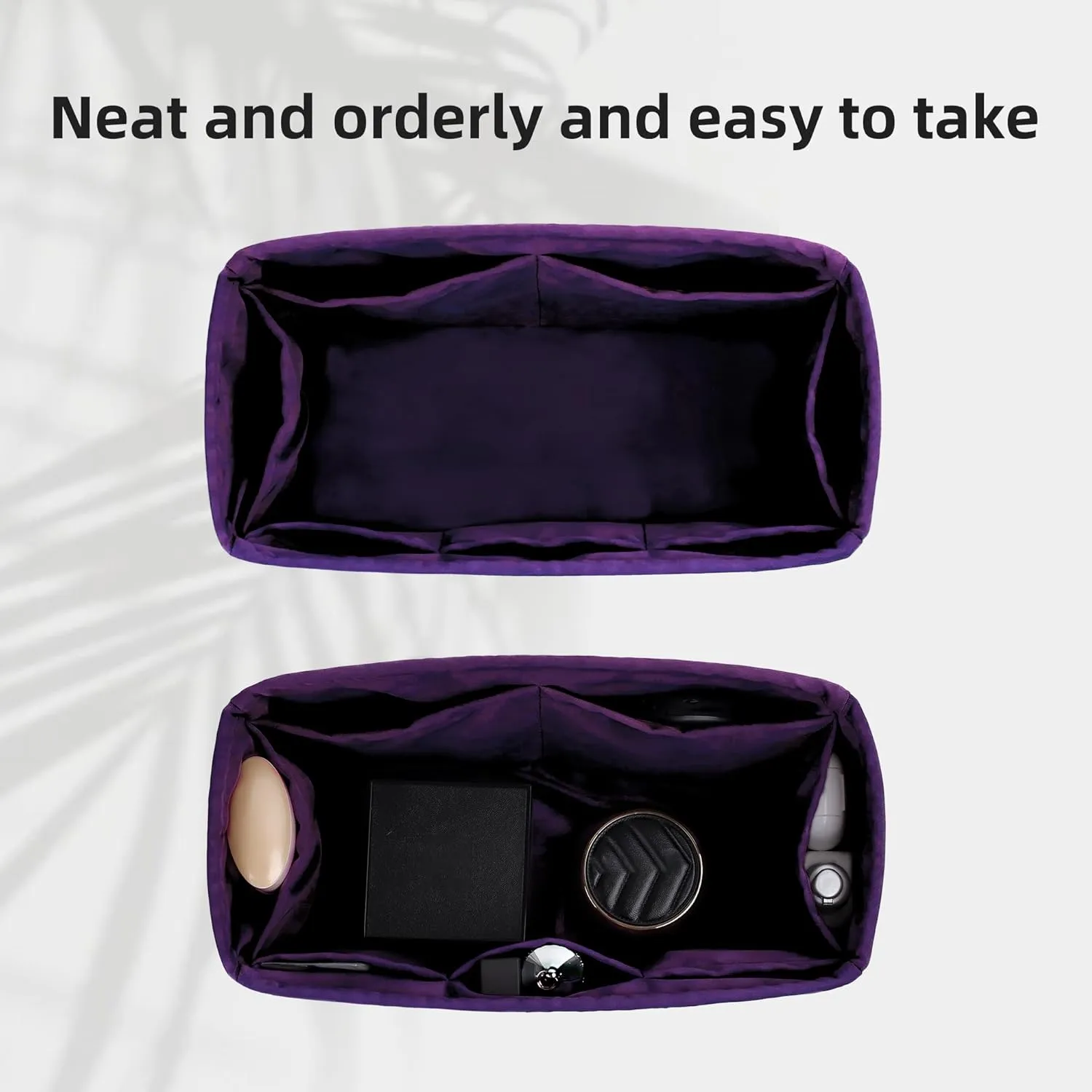 DGAZ Bag Organizer Insert For Kelly pochette/mini II /20/25/28/32/35/40/42/45 Bags, Silk Purse Organizer, Simplicity Handbag & Tote Organizer(Anemone,miniKelly2)