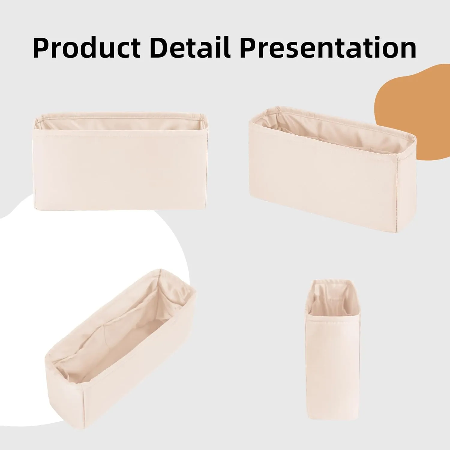 DGAZ Purse Organizer Insert，Silk Bag Organizer，Luxury Handbag & Tote Shaper Fits Chanel CF Bags