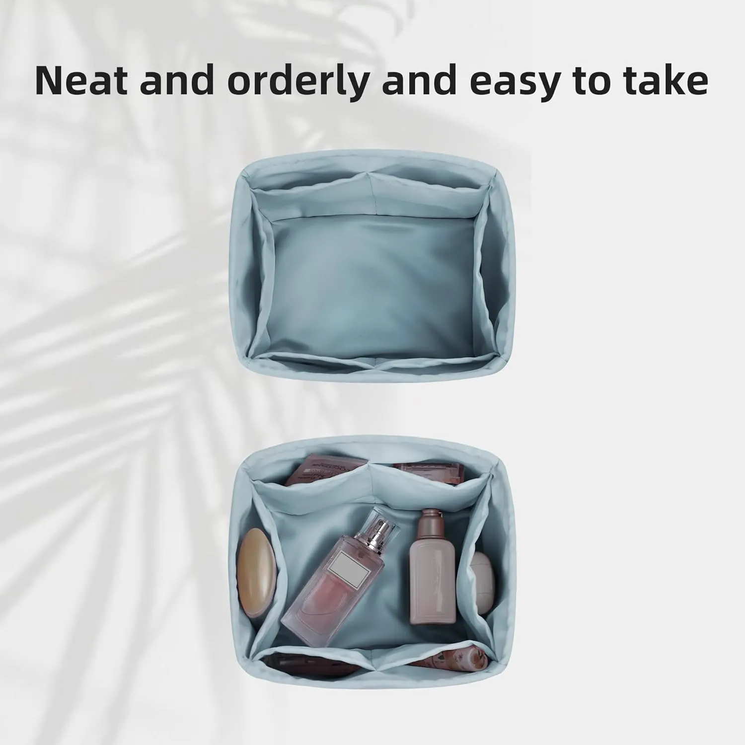 DGAZ Purse Organizer Silky Smooth For Picotin 14/18/22/26/31 Bags,Silk,Luxury Handbag Tote in Bag Shapers(Azure,PC22)
