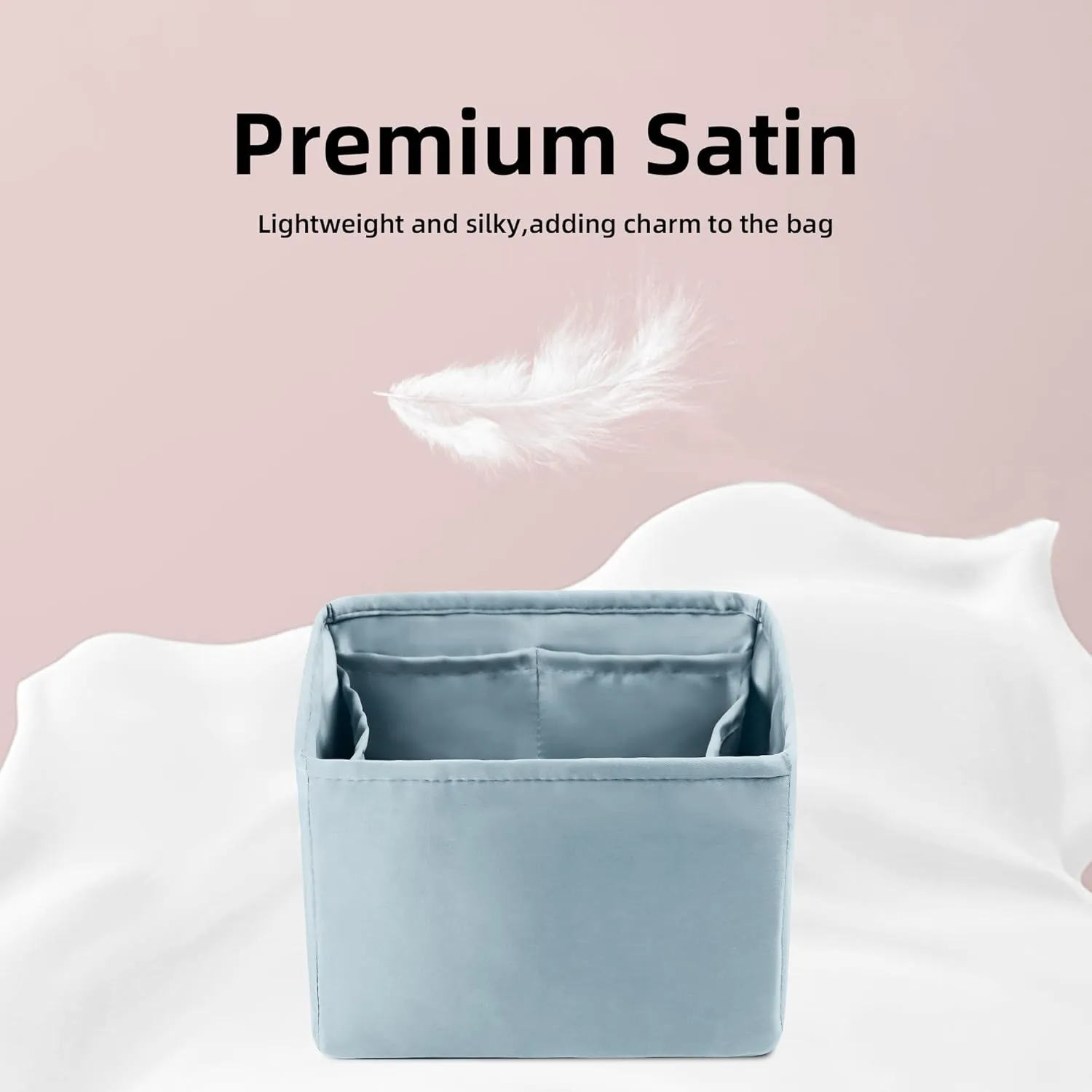 DGAZ Purse Organizer Silky Smooth For Picotin 14/18/22/26/31 Bags,Silk,Luxury Handbag Tote in Bag Shapers(Azure,PC22)