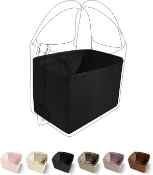 DGAZ Purse Organizer Silky Smooth,Silk,Luxury Handbag Tote in Bag Shapers, Women- Fits picotin18/22Bags (Black, PC18)