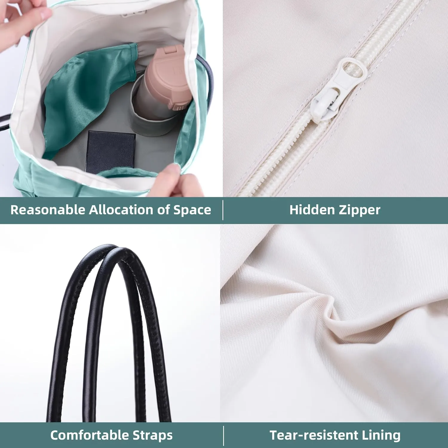 DGAZ Silk Designer Bags for Women, Luxury Tote Bag with Zipper, Large Shoulder Hobo Bags