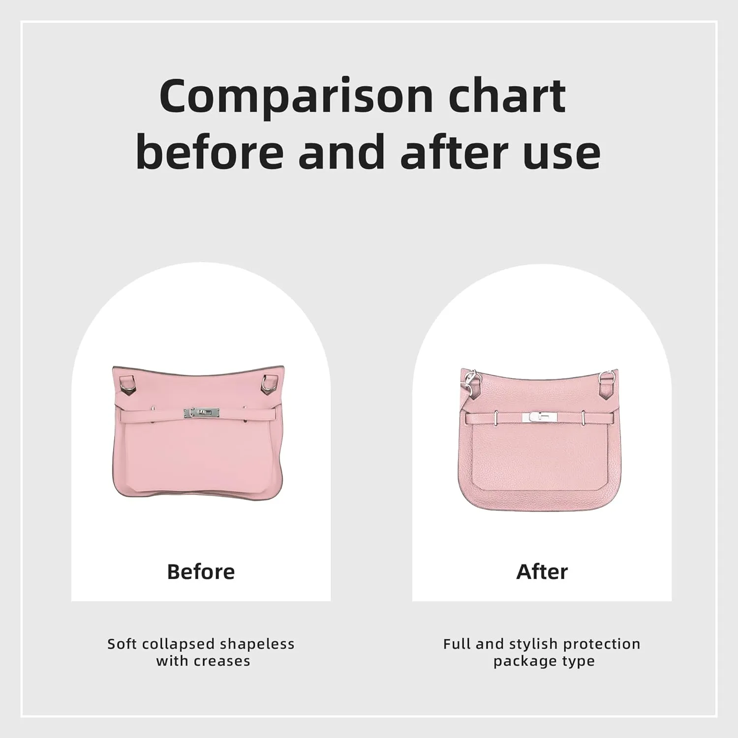 DGAZ Silk Purse Organizer Insert Fits Hermes Jypsiere Bags, Silky Smooth Bag Organizer，Luxury Handbag & Tote Shaper(Beton,Jypsiere 28)