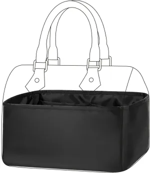 DGAZ Silk Purse Organizer Insert Fits LV Speedy 16/20/25/30/35/45 bags，Silky Smooth Bag Organizer，Luxury Handbag & Tote Shaper（Black，SP25）