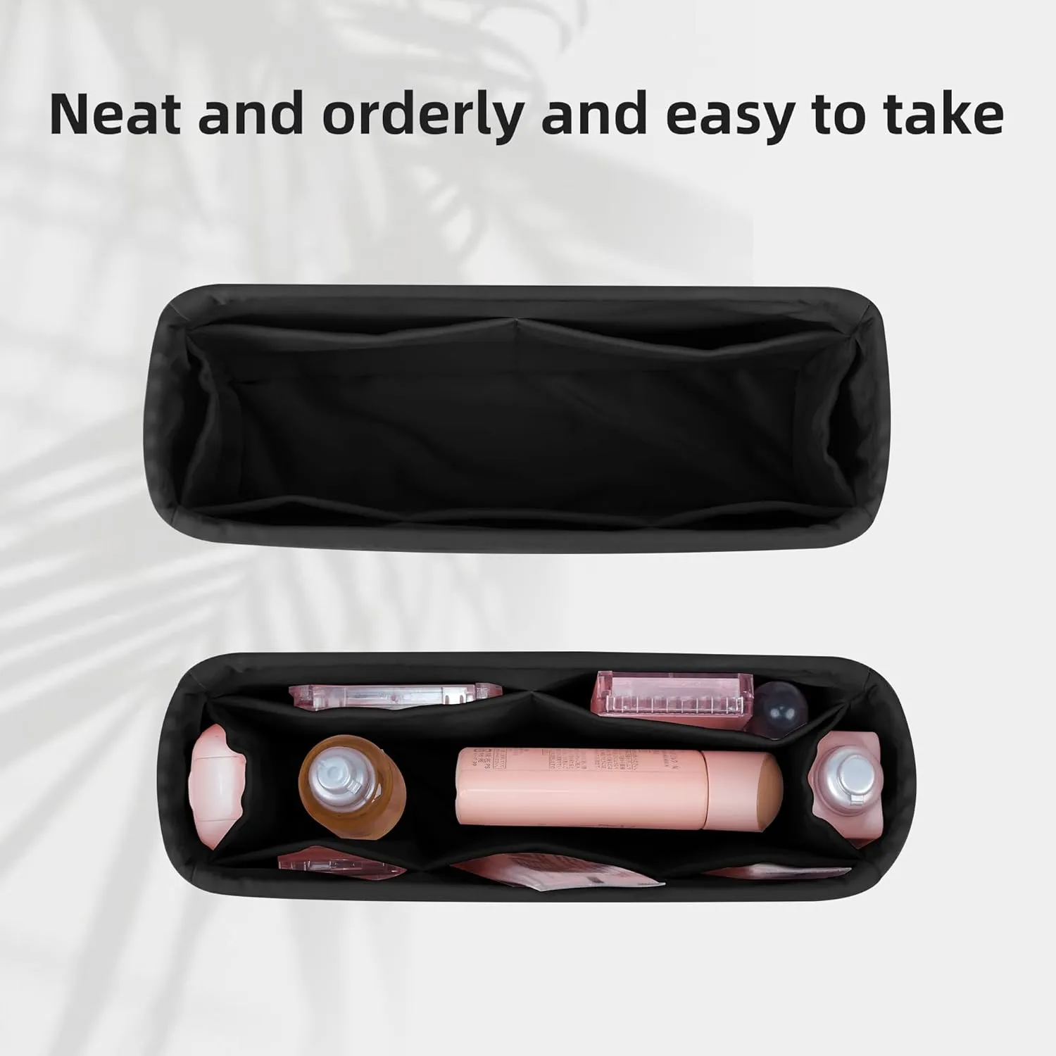 DGAZ Silk Purse Organizer Insert For Chanel Kelly bags，Silky Smooth Bag Organizer，Luxury Handbag & Tote Shaper(Black,Large)