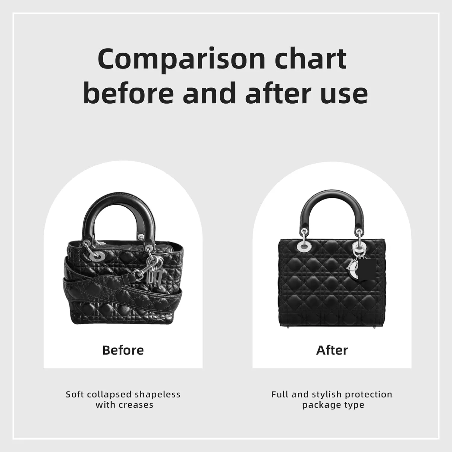 DGAZ Silk Purse Organizer Insert For Lady-Dior Micro/Mini/S/M/L bags，Silky Smooth Bag Organizer，Luxury Handbag & Tote Shaper（Pink，M）