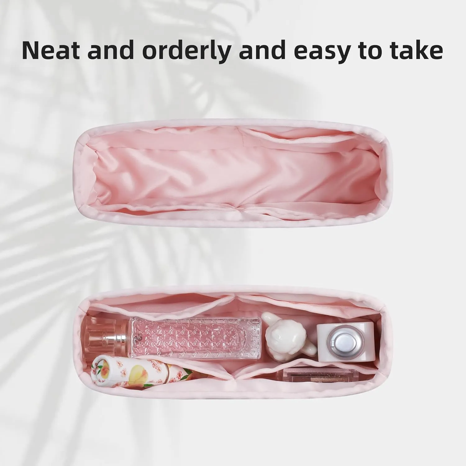DGAZ Silk Purse Organizer Insert For Lady-Dior Micro/Mini/S/M/L bags，Silky Smooth Bag Organizer，Luxury Handbag & Tote Shaper（Pink，M）