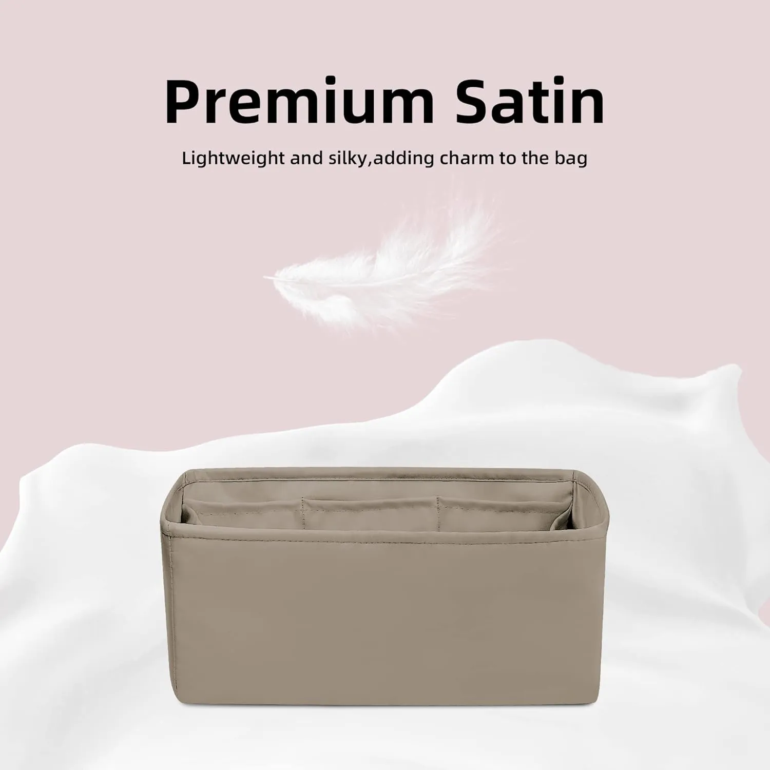 DGAZ Silk Purse Organizer Insert For Lindy 19/26/30/34 Bags, Silky Handbag & Tote Organizer, Bag in Bag,Simplicity Handbag & Tote Organizer