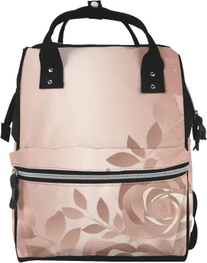 Diaper Bag Backpack Rose Gold Wallpaper Mommy Bag Multifunction Travel Pack Maternity Baby Changing Bags