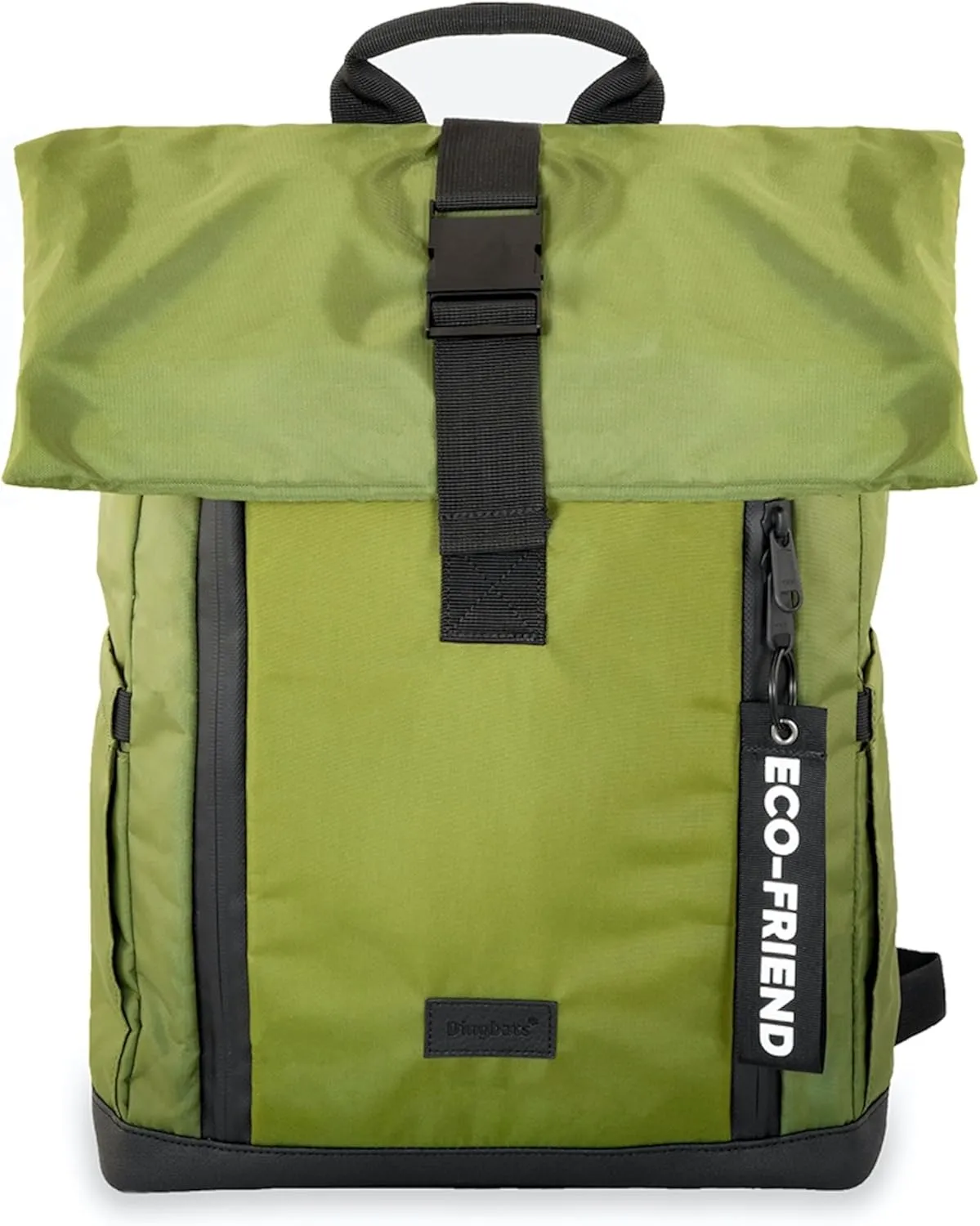 Dingbats - Waterproof Laptop Backpack - 25L Roll Top Travel Bag - Sustainably Sourced Carry on Bag with Padded Straps, Laptop and Bottle Compartments