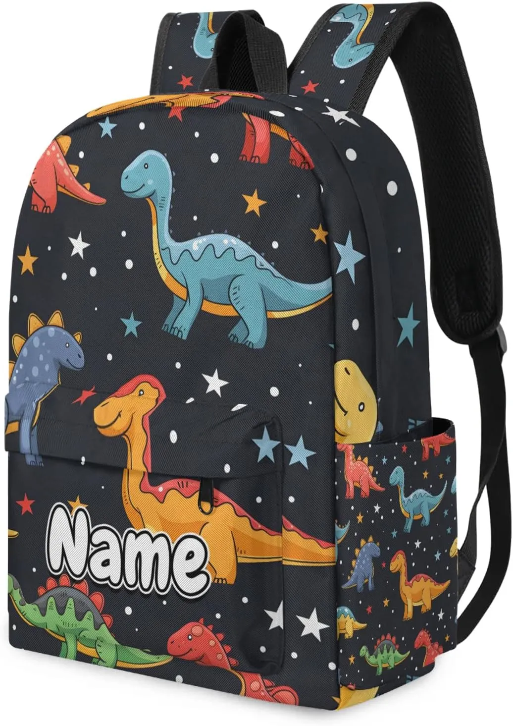 Dinosaurs Stars Personalized Backpack Bag with Name Lightweight Custom Shoulder Bags Waterproof Casual Backpacks Travel Laptop Bag 15.1in