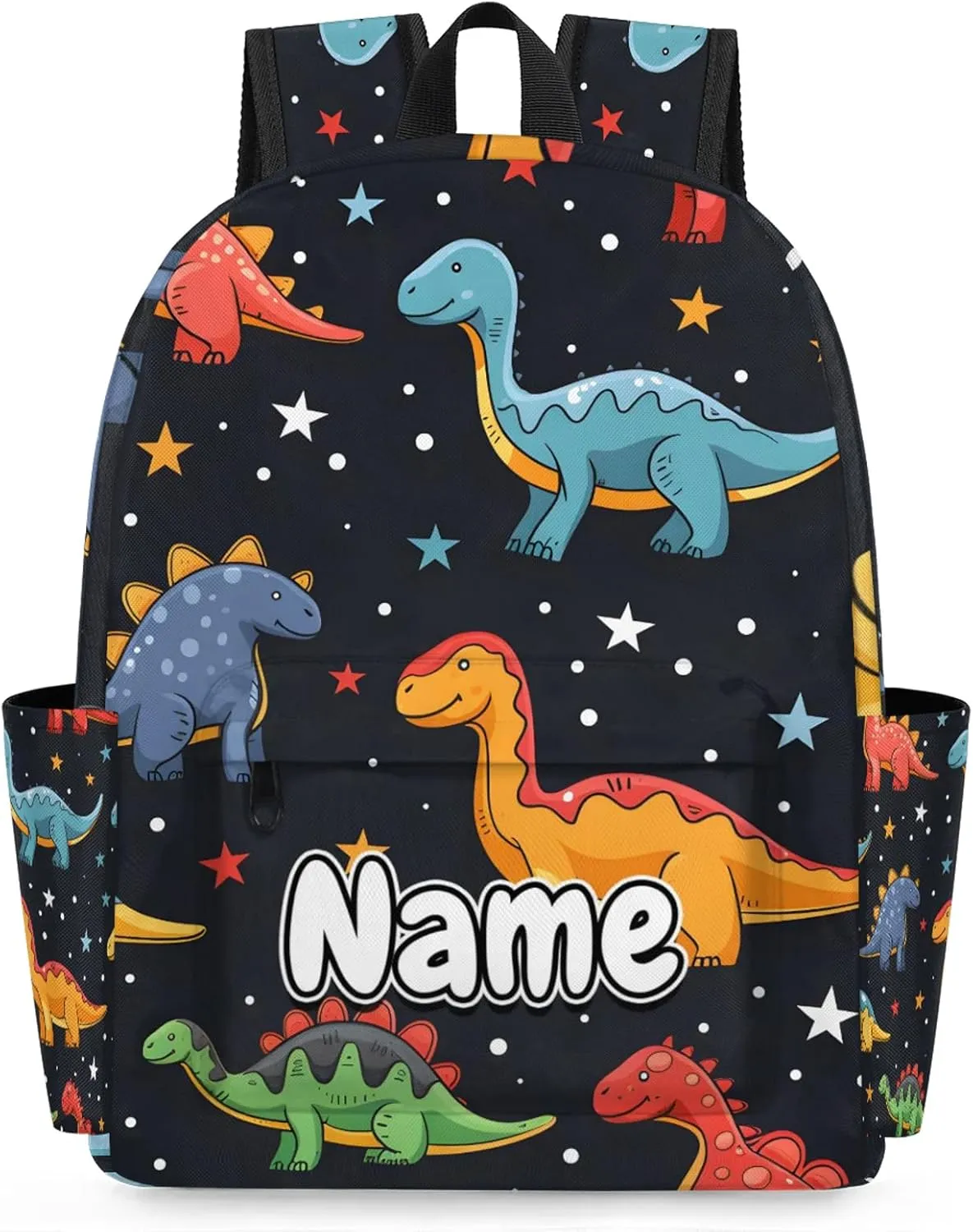 Dinosaurs Stars Personalized Backpack Bag with Name Lightweight Custom Shoulder Bags Waterproof Casual Backpacks Travel Laptop Bag 15.1in