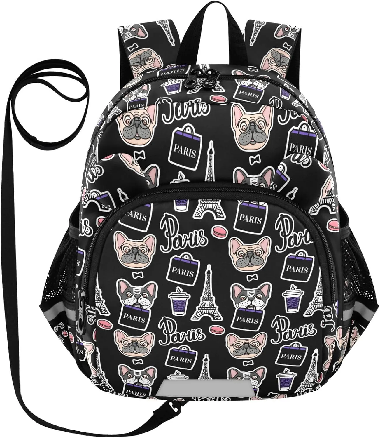 Dogs Preschool Backpack Shopping Bag Daycare Bookbag School Backpack with Traction Rope for Kids 3-6