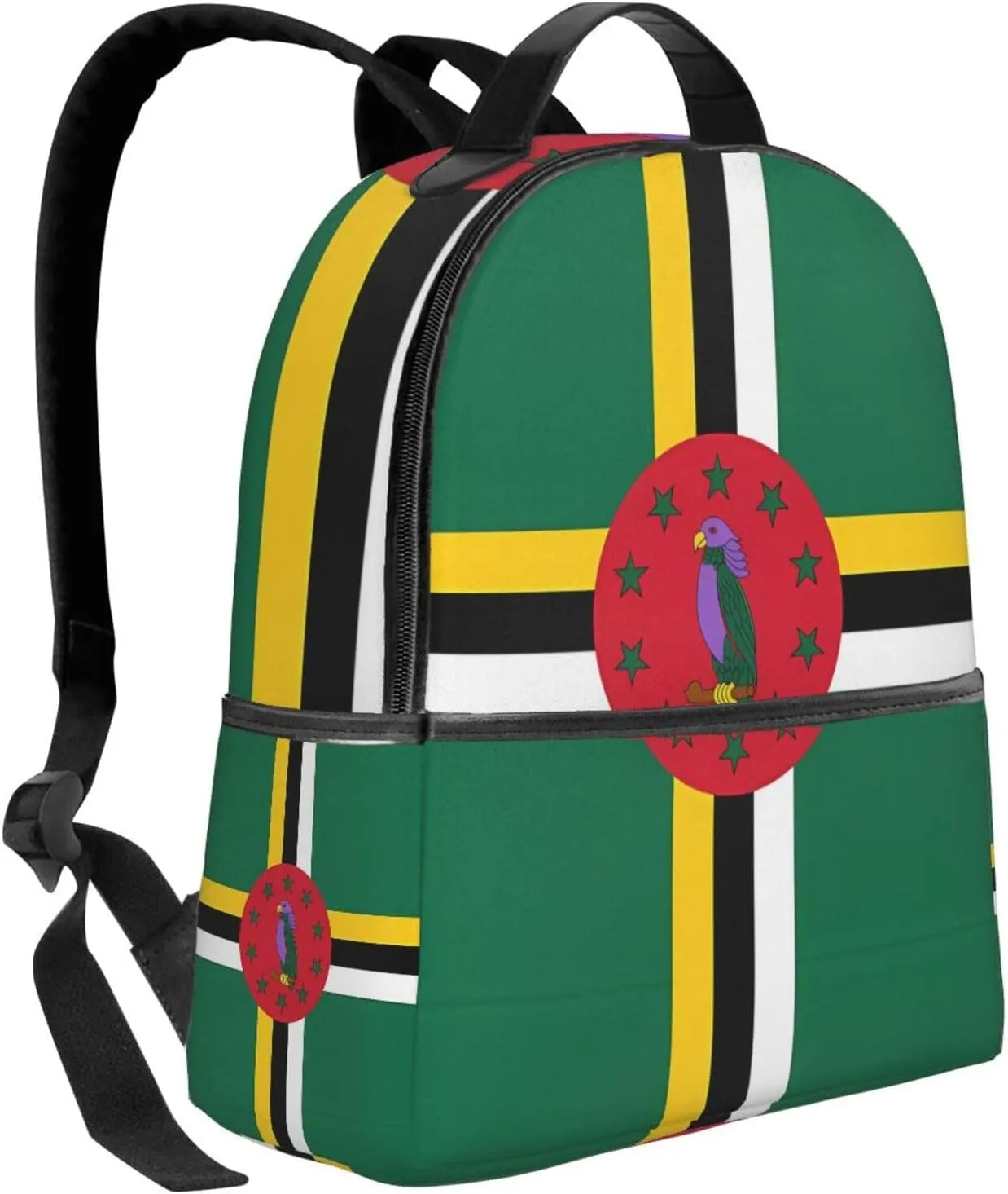 Dominica Flag Casual Backpacks Laptop Backpack Carry-on Daypack Sports Travel Rucksack Lightweight Working Bag for Outdoor Hiking Cycling Walking