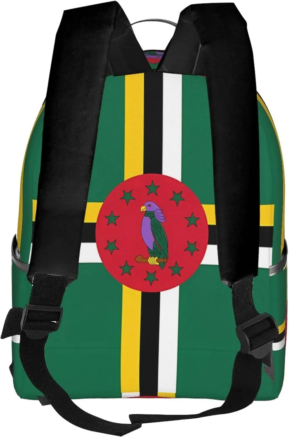 Dominica Flag Casual Backpacks Laptop Backpack Carry-on Daypack Sports Travel Rucksack Lightweight Working Bag for Outdoor Hiking Cycling Walking