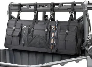 Double UTV Tool Carrier Soft Case, Quick Release Hunting Tool Bag Rack for Hunting Activities Compatible with Polaris Ranger Yamaha Kawasaki and Most UTVs (Black)