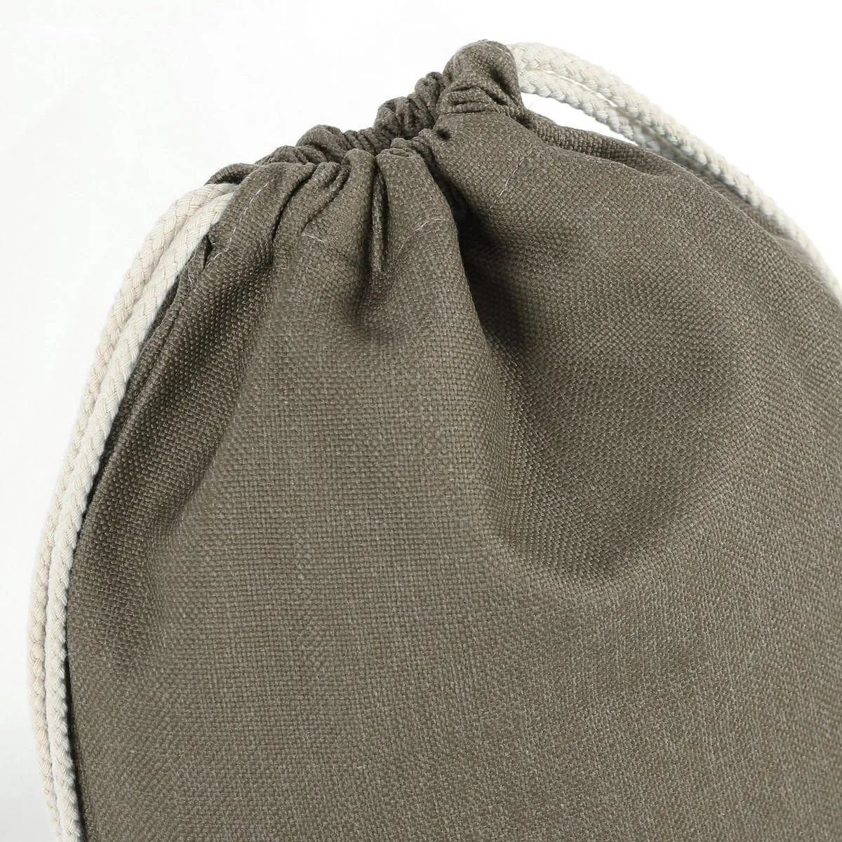 Drawstring Backpack Simple Style String Bag Canvas Beach Sport Daypack