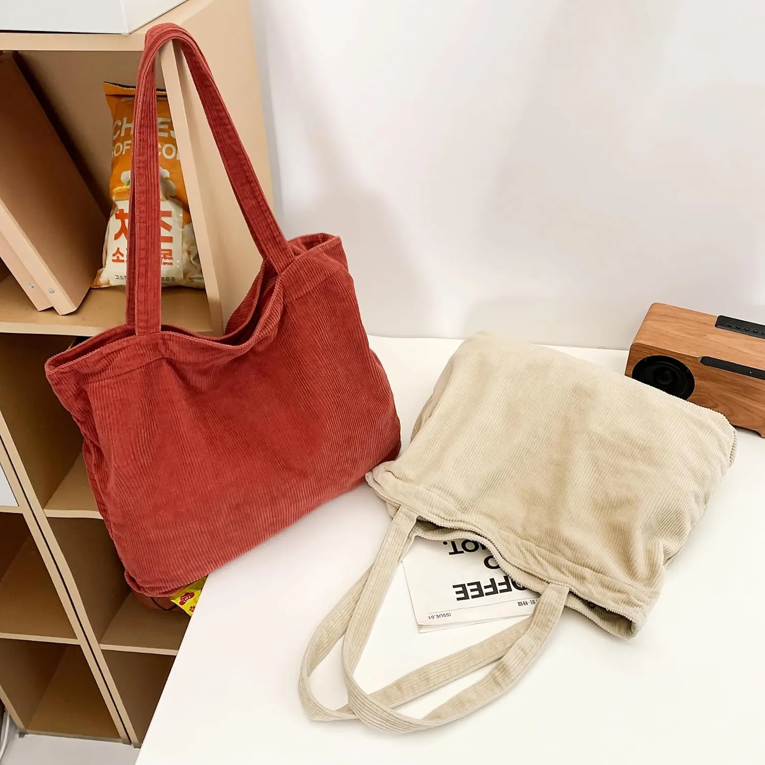 Economical Cotton Canvas Tote Bag,Women Hobo Shoulder Bag Crossbody Handbag with 3 External Pocket,Zipper Closure