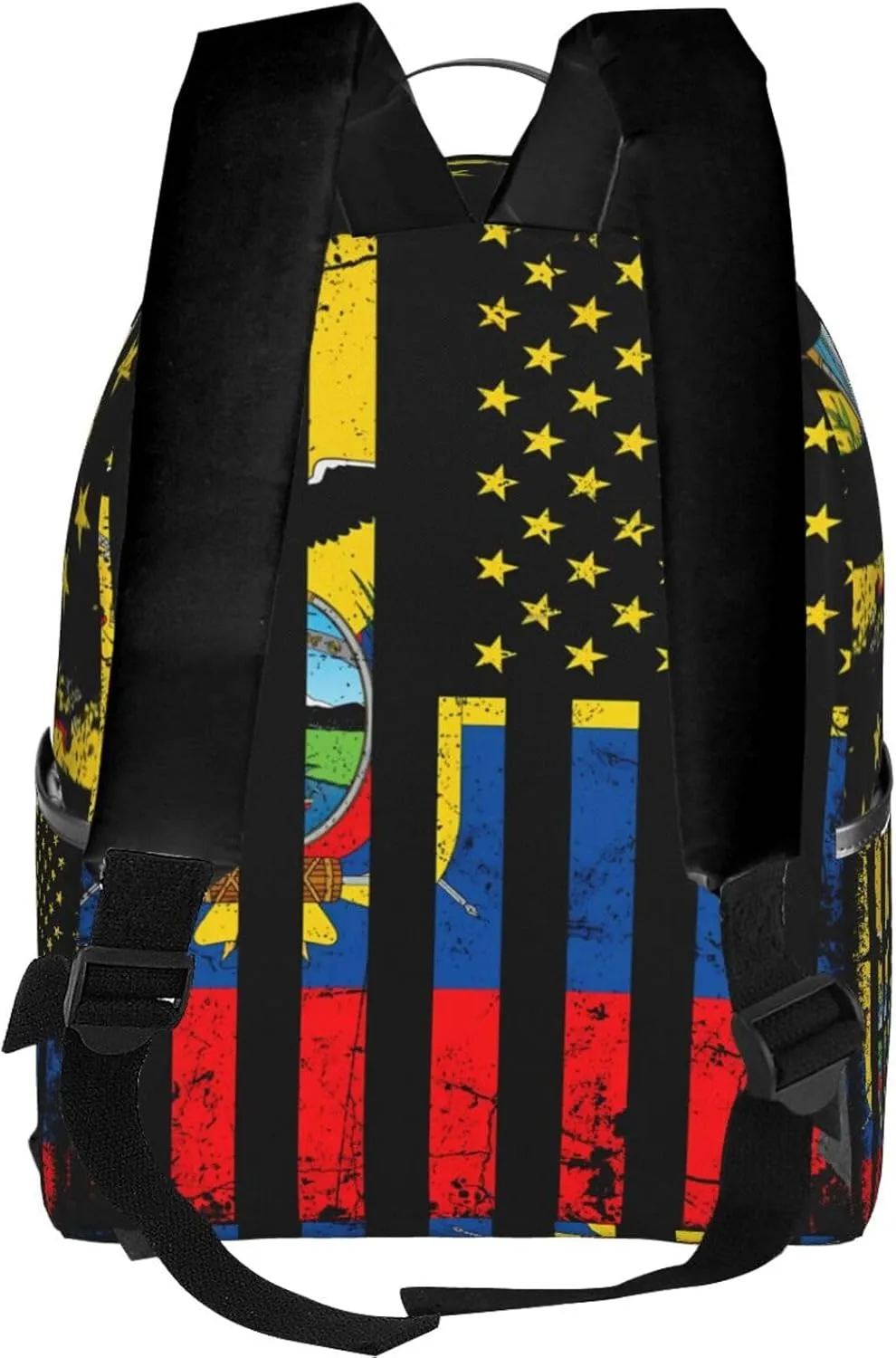 Ecuadorian American Flag America Ecuador Roots Casual Backpacks Laptop Backpack Carry-on Daypack Sports Travel Rucksack Lightweight Working Bag for Outdoor Hiking Cycling Walking