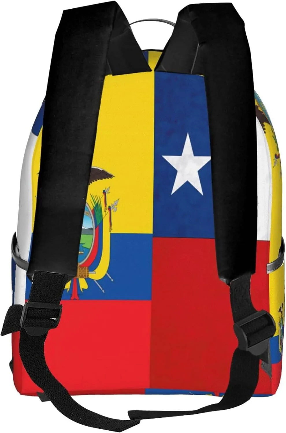 Ecuadorian Chilean Flag Casual Backpacks Laptop Backpack Carry-on Daypack Sports Travel Rucksack Lightweight Working Bag for Outdoor Hiking Cycling Walking