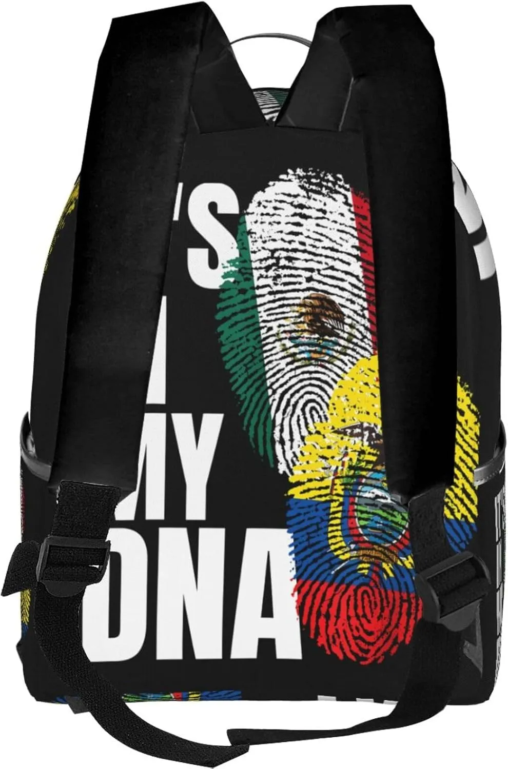 Ecuadorian Mexican Mix Flag Casual Backpacks Laptop Backpack Carry-on Daypack Sports Travel Rucksack Lightweight Working Bag for Outdoor Hiking Cycling Walking