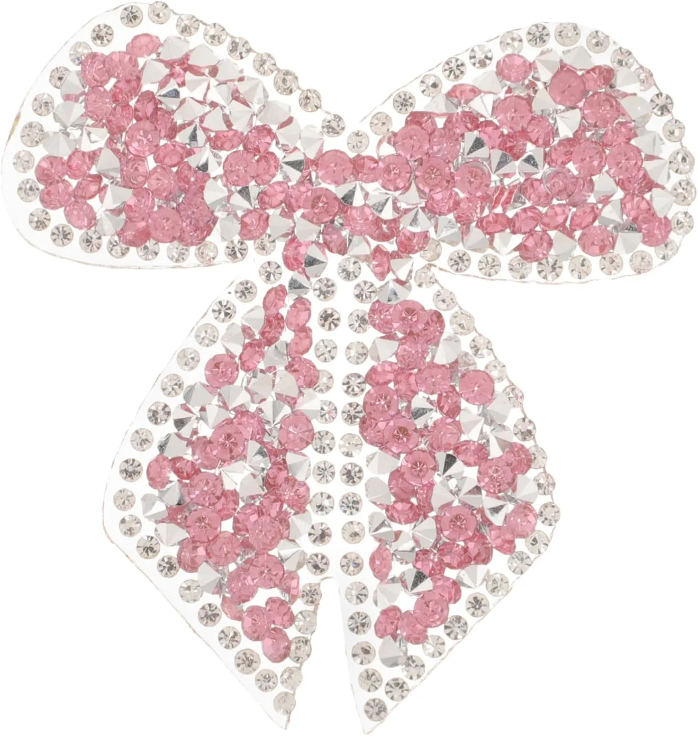 ERINGOGO Rhinestone Bowknot Iron Patch Shiny Applique for Clothes Hats Bags DIY Crafts Easy to Apply Glitter Embroidered Decor for Fashion Repair Decoration