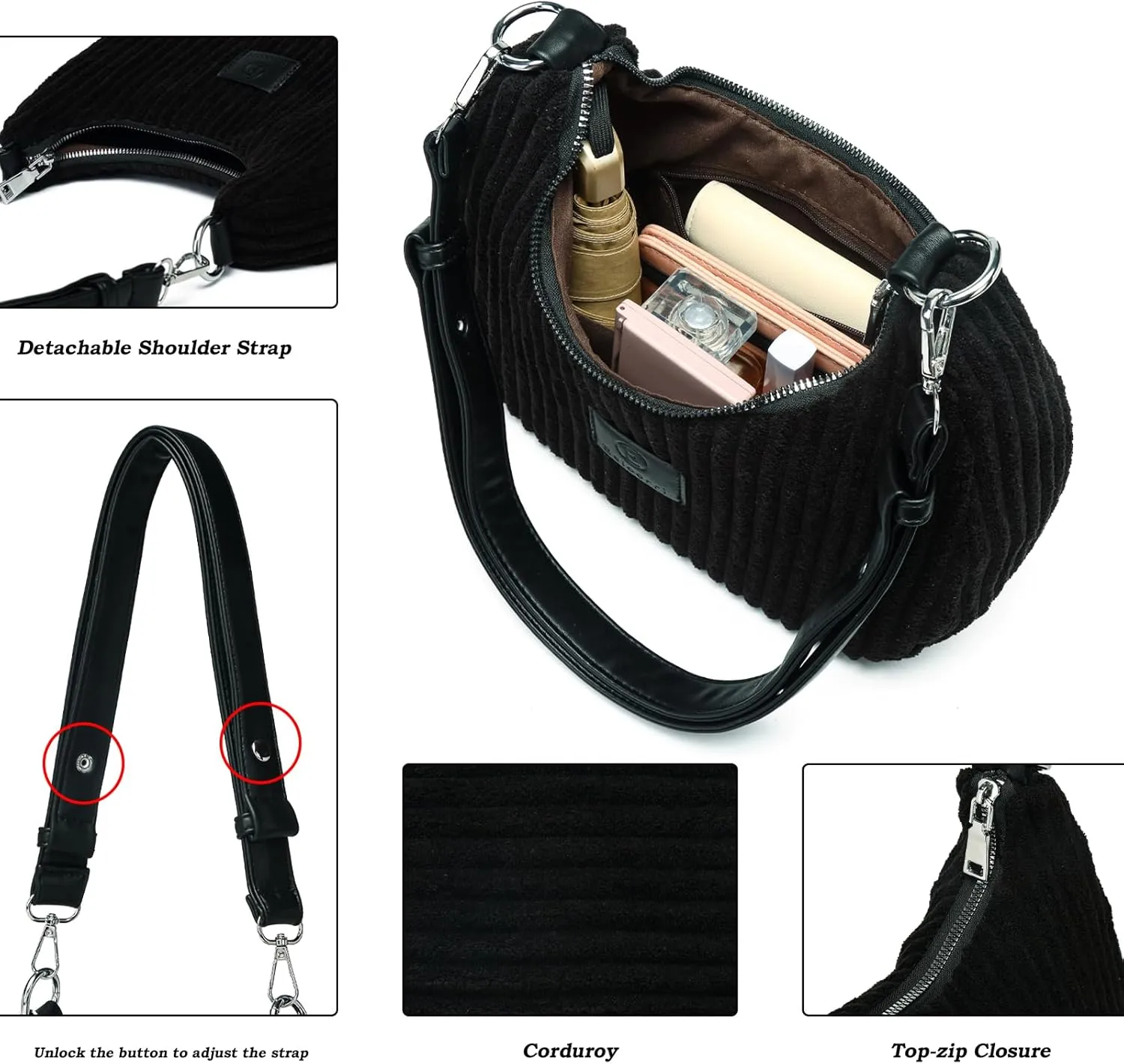 Eslcorri Shoulder Bag for Women, Small Crescent Hobo Bag Everyday Purse Cute Handbags for Women 2025