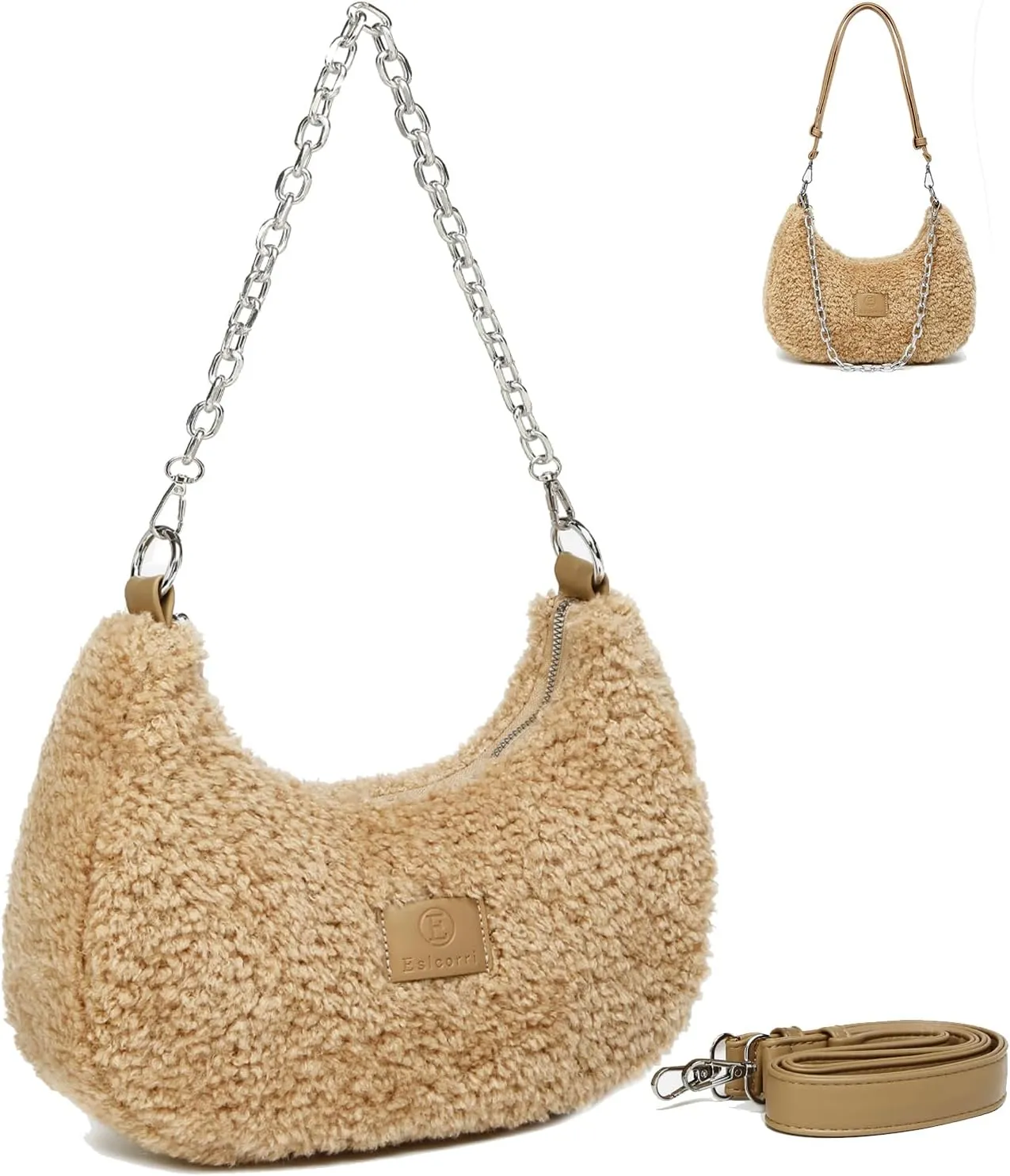 Eslcorri Shoulder Bag for Women, Small Crescent Hobo Bag Everyday Purse Cute Handbags for Women 2025