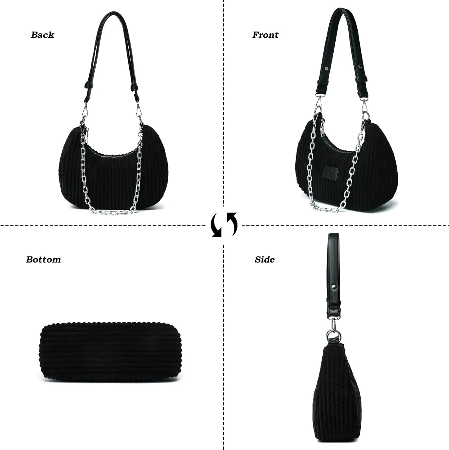 Eslcorri Shoulder Bag for Women, Small Crescent Hobo Bag Everyday Purse Cute Handbags for Women 2025