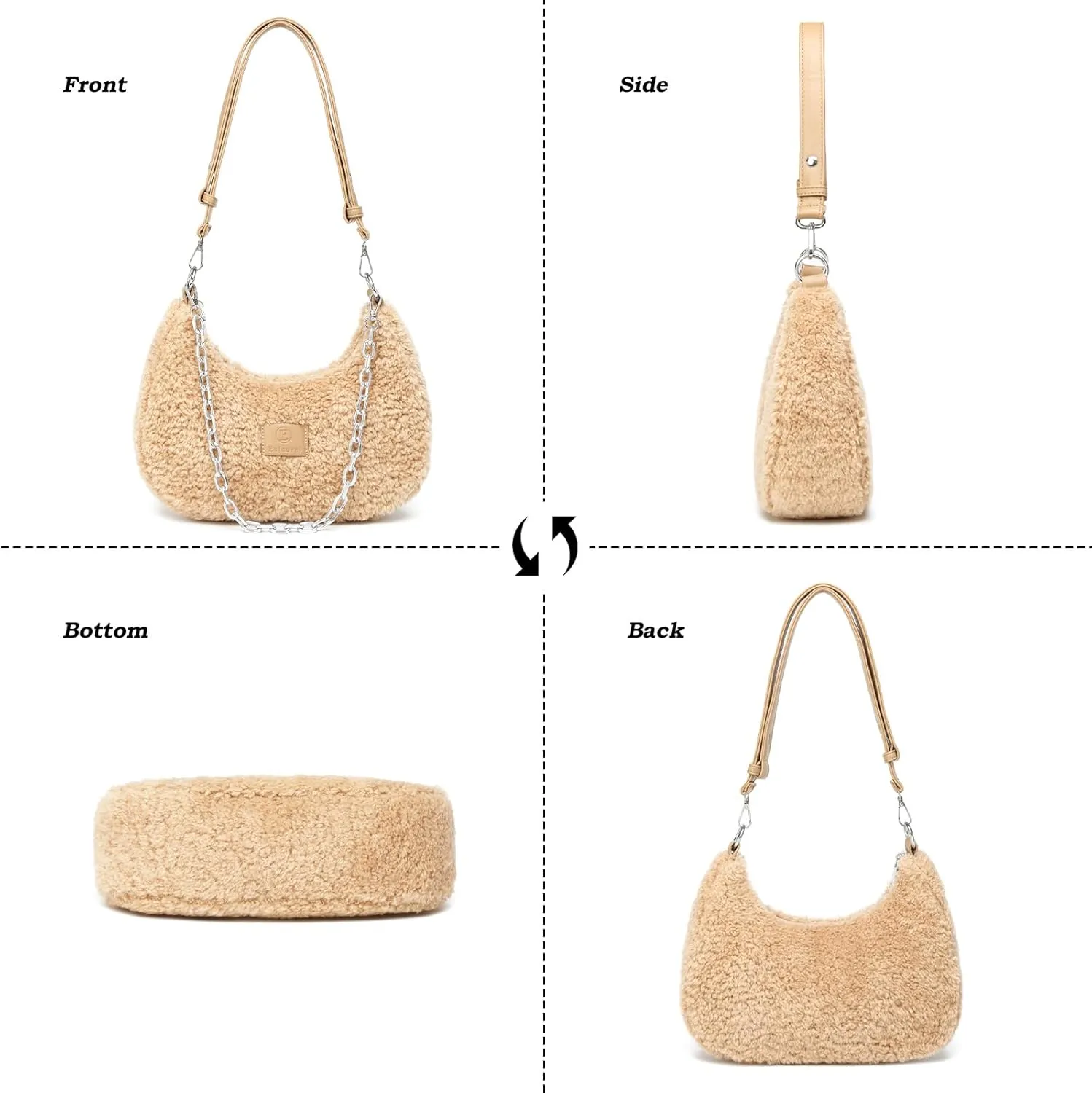 Eslcorri Shoulder Bag for Women, Small Crescent Hobo Bag Everyday Purse Cute Handbags for Women 2025