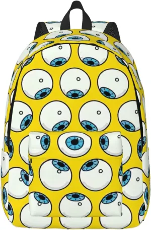 Eye Balls Printed backpack, travel bag, canvas shoulder bag, canvas casual lightweight backpack