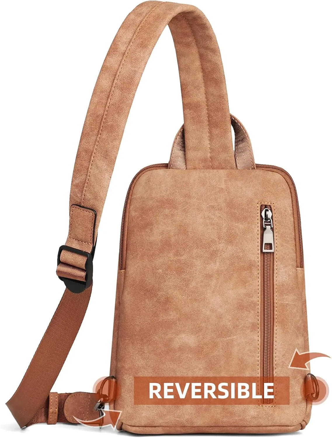 FADEON Sling Bag for Women Crossbody Purse Sling Bags, Designer Sling Purses Medium Travel Multi-Pocket Sling Backpack