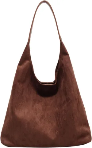 Fall Suede Hobo Bags for Women 2024, Large Capacity Slouchy Suede Handbag for Office & Shopping & travel, Holiday Gift