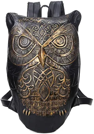 Fashion 3D Backpack Owl Backpack 3D Owl Laptop Computer Handbags Knapsack