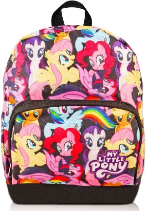 Fast Forward My Little Pony Mini Backpack for Teenagers - 10” Canvas My Little Pony Backpack with Front Pocket and Bookmark | My Little Pony Backpack Purse Bundle