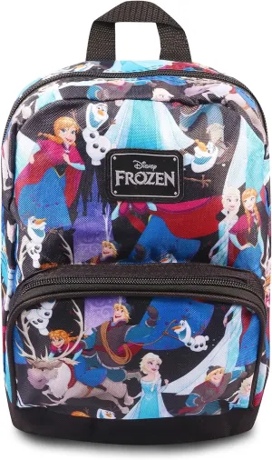 Fast Forward New York Disney Frozen Mini Backpack for Women -- Canvas Disney Frozen Backpack Purse Shoulder Bag for Adults, Teens