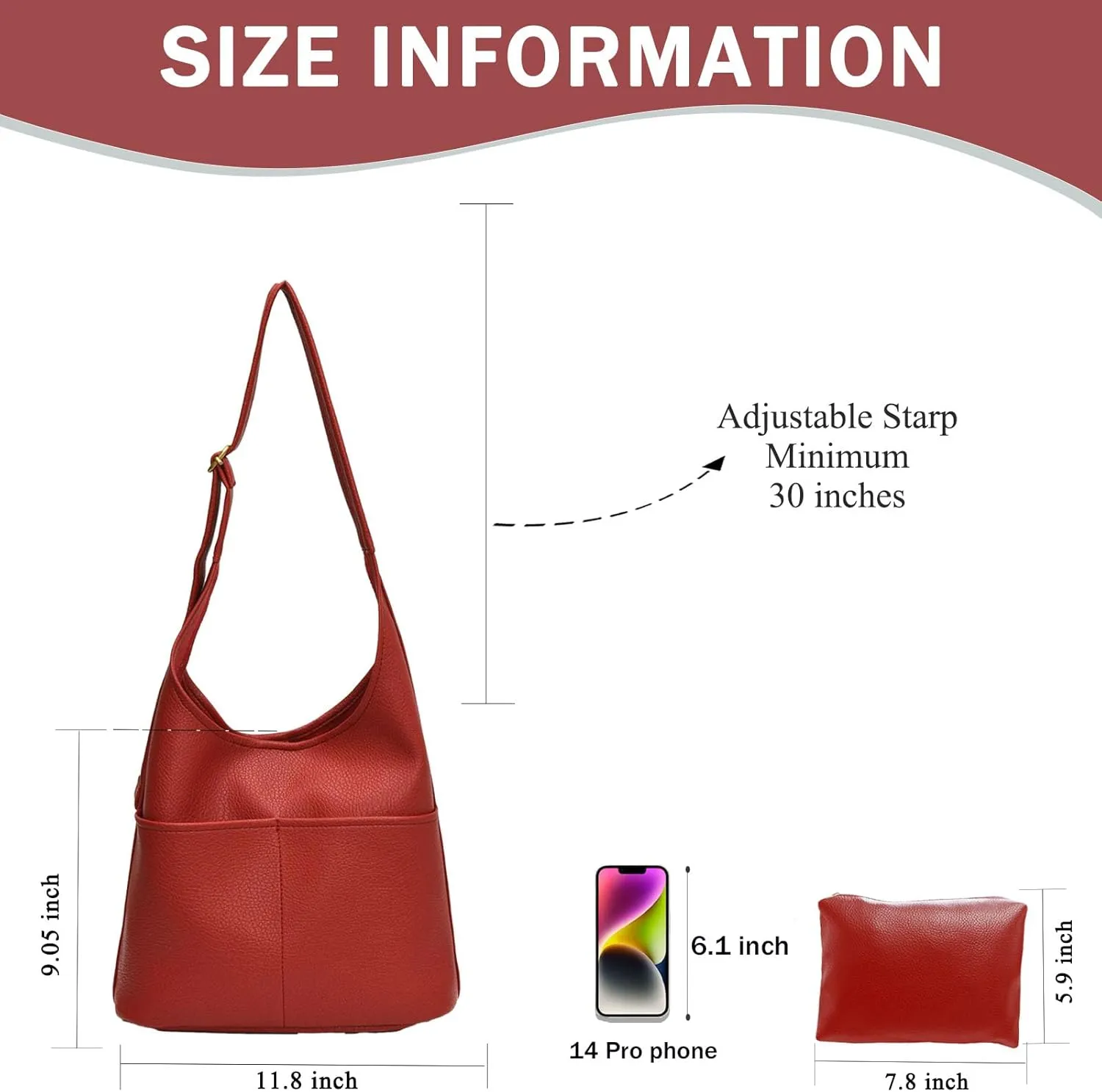 Faux Leather Hobo Bag for Women Large PU Leather Slouchy Bag with Small Purse Soft Crossbody Bags Tote Shoulder Bag