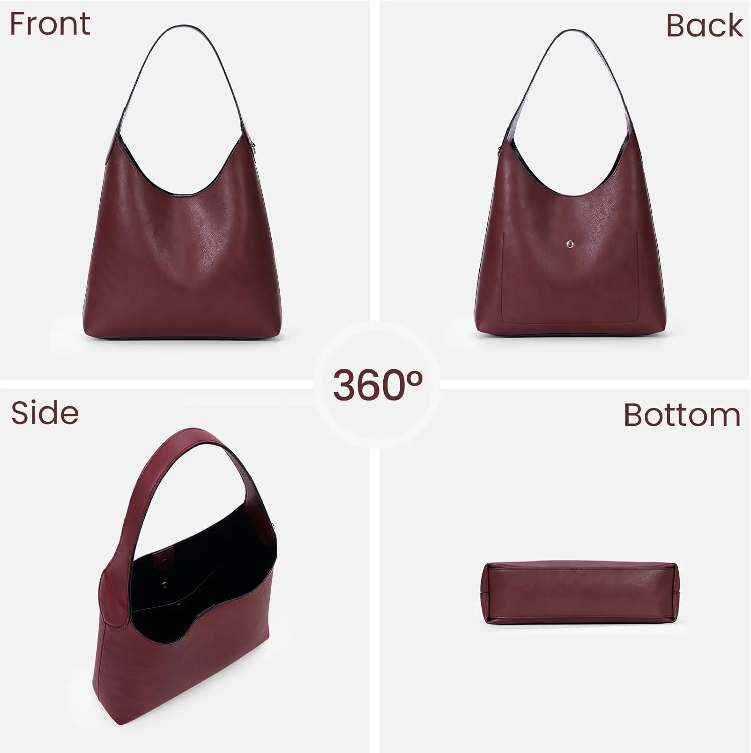 Faux Suede Hobo Bags Vegan Leather Shoulder Bag Tote for Women Medium Slouchy Designer Handbags Purses Fall Fashion