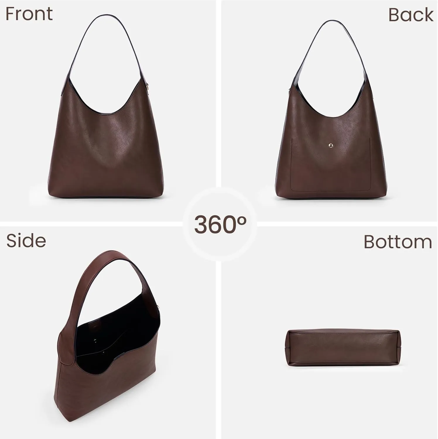 Faux Suede Hobo Bags Vegan Leather Shoulder Bag Tote for Women Medium Slouchy Designer Handbags Purses Fall Fashion