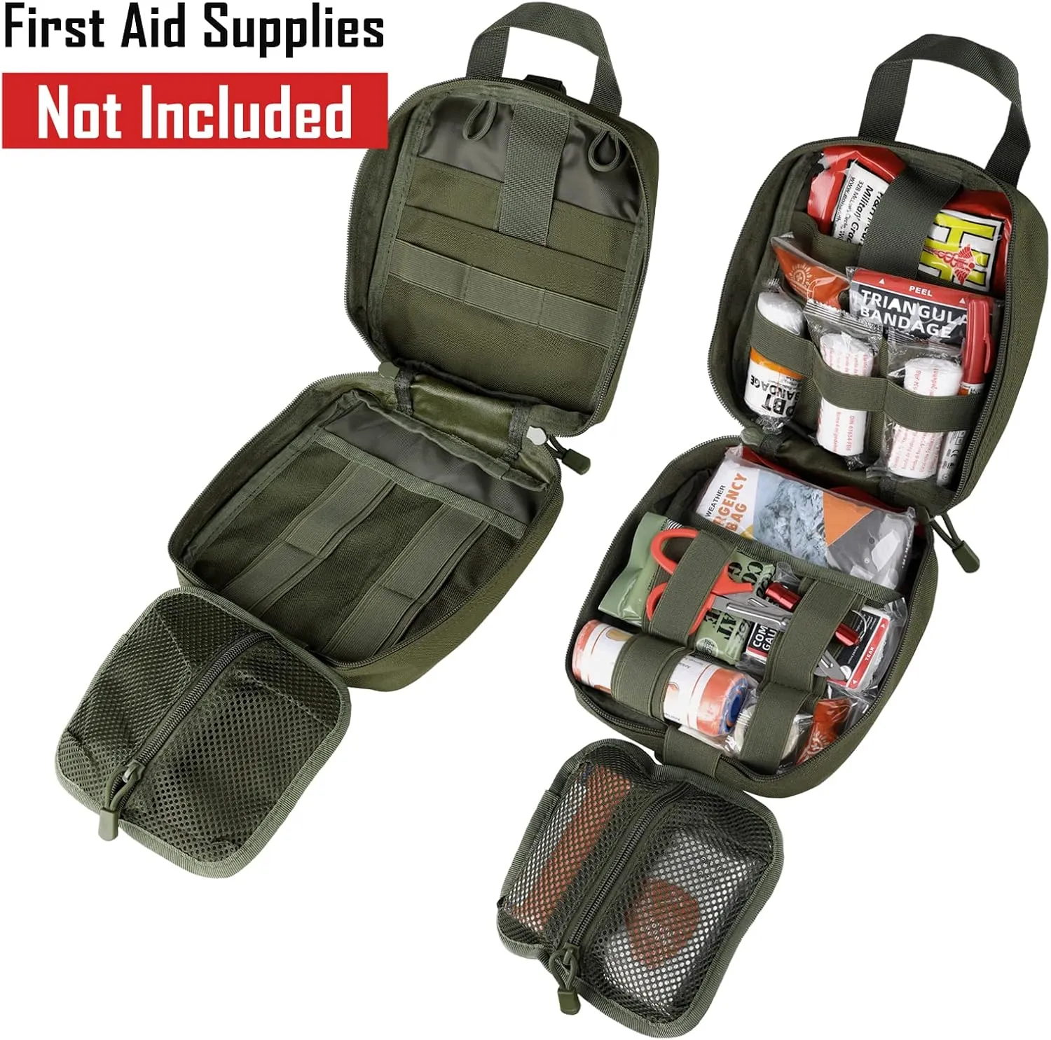 First Aid Bag Empty Medical Ifak Pouch Molle EMT Pouches Rip-Away Tactical Military Trauma Emergency Medic Bag