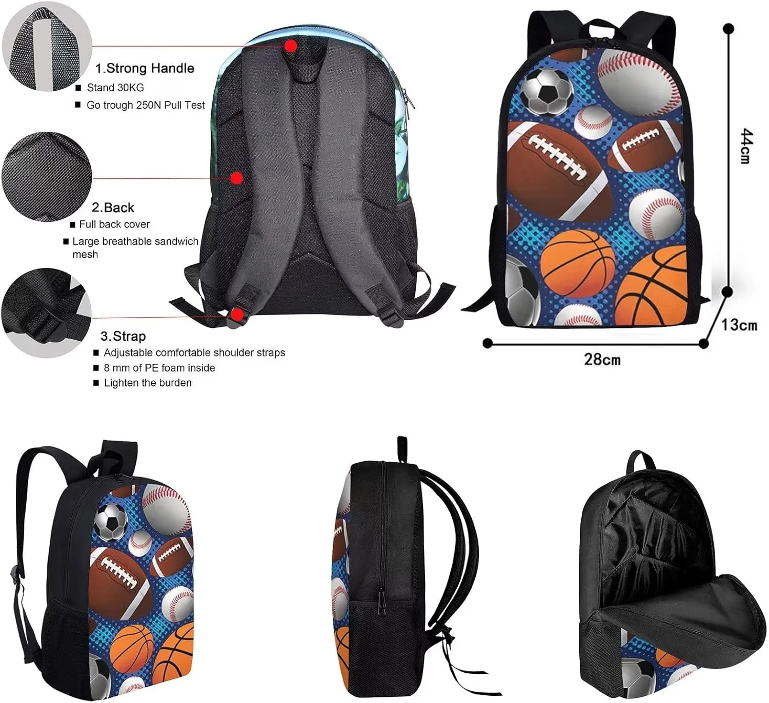 FKELYI 3 Piece Doxie Dog Backpack Girls Boys School Bag Bookbag for Kids Elementary Lunch Box Pencil Holder