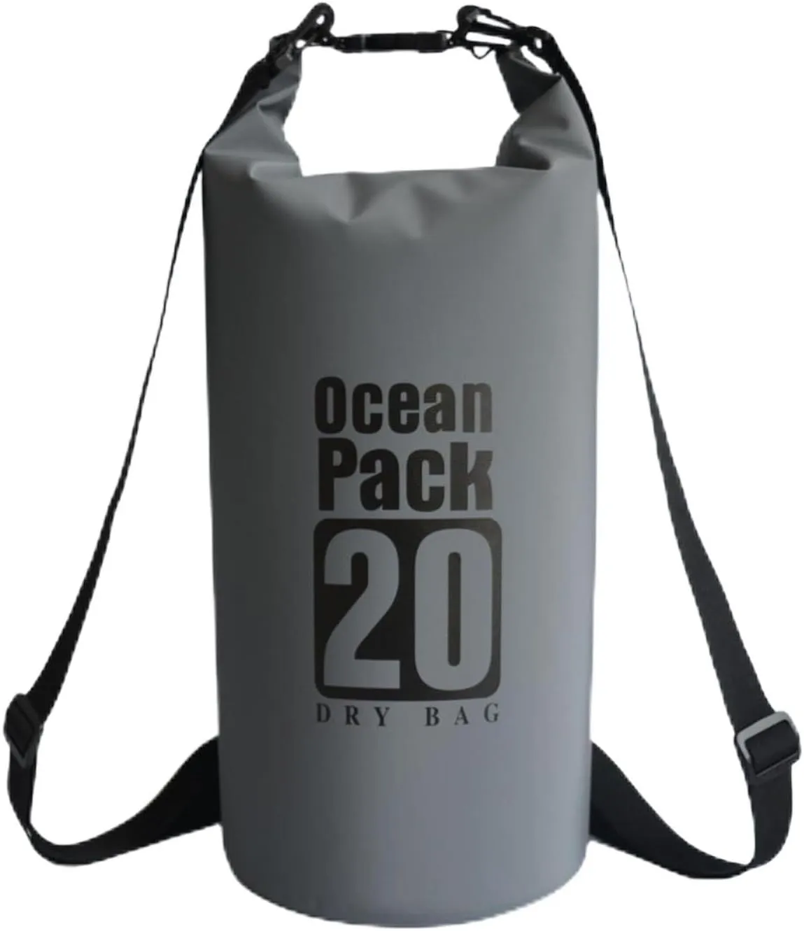 Floating Waterproof Dry Bag Backpack 5L/10L/20L, Roll Top Bag for Kayaking, Rafting, Boating, Swimming, Camping, Hiking, Beach, Fishing, Waterproof Beach Bag. (Gray, 20L)