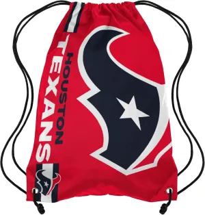 FOCO Houston Texans NFL Alternate Color Big Logo Drawstring Backpack - Reds