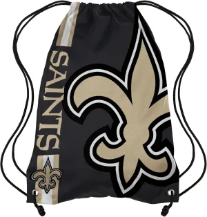 FOCO New Orleans Saints NFL Big Logo Drawstring Backpack
