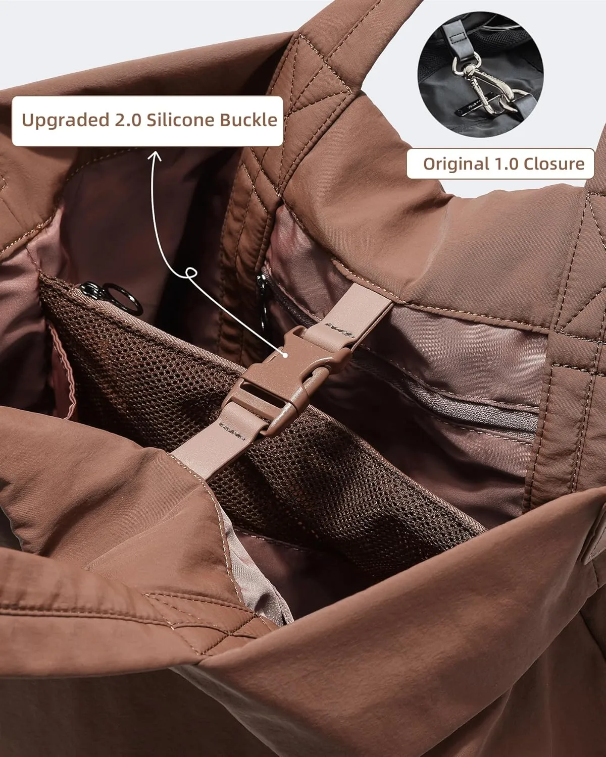 FODOKO Hobo Crossbody Bags 2.0, 19L Large Totes Handbags with Straps for Women, Multi Nylon Shoulder Bags for Travel Gym