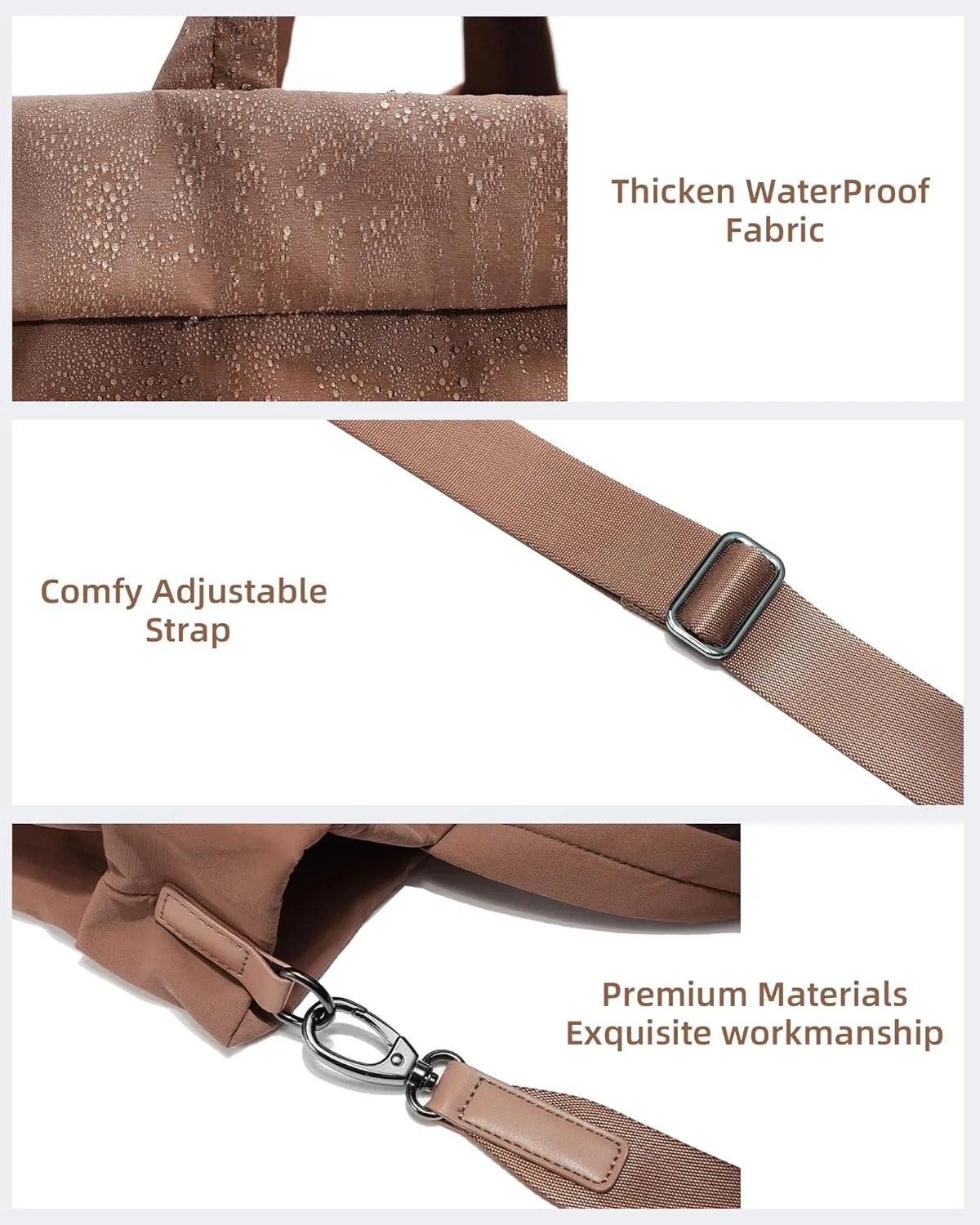 FODOKO Hobo Crossbody Bags 2.0, 19L Large Totes Handbags with Straps for Women, Multi Nylon Shoulder Bags for Travel Gym