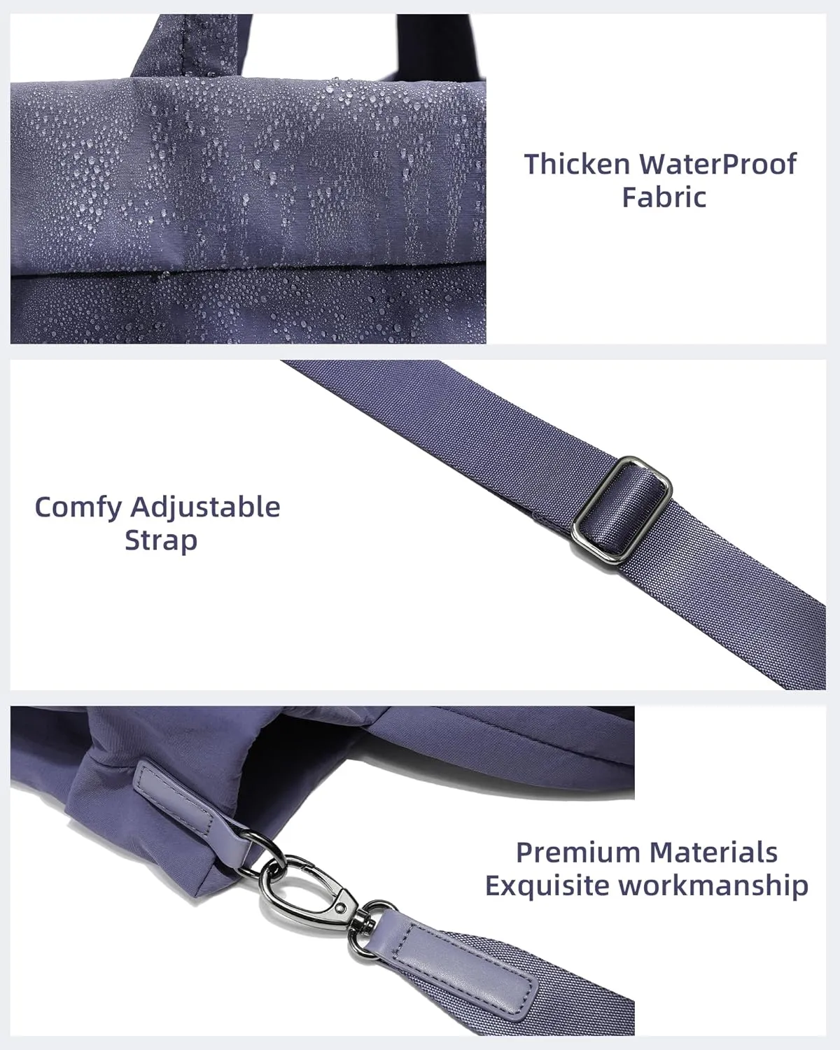FODOKO Hobo Crossbody Bags 2.0, 19L Large Totes Handbags with Straps for Women, Multi Nylon Shoulder Bags for Travel Gym