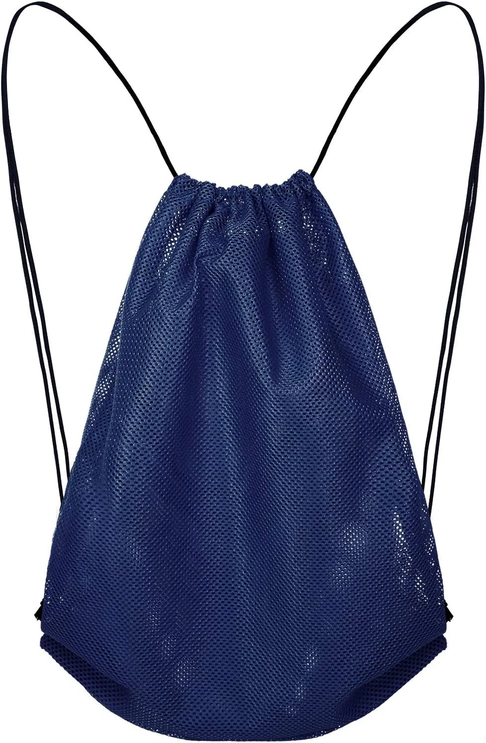 Frienda Mesh Drawstring Backpack Bag Multifunction Mesh Bag for Swimming, Gym, Clothes (Navy Blue)