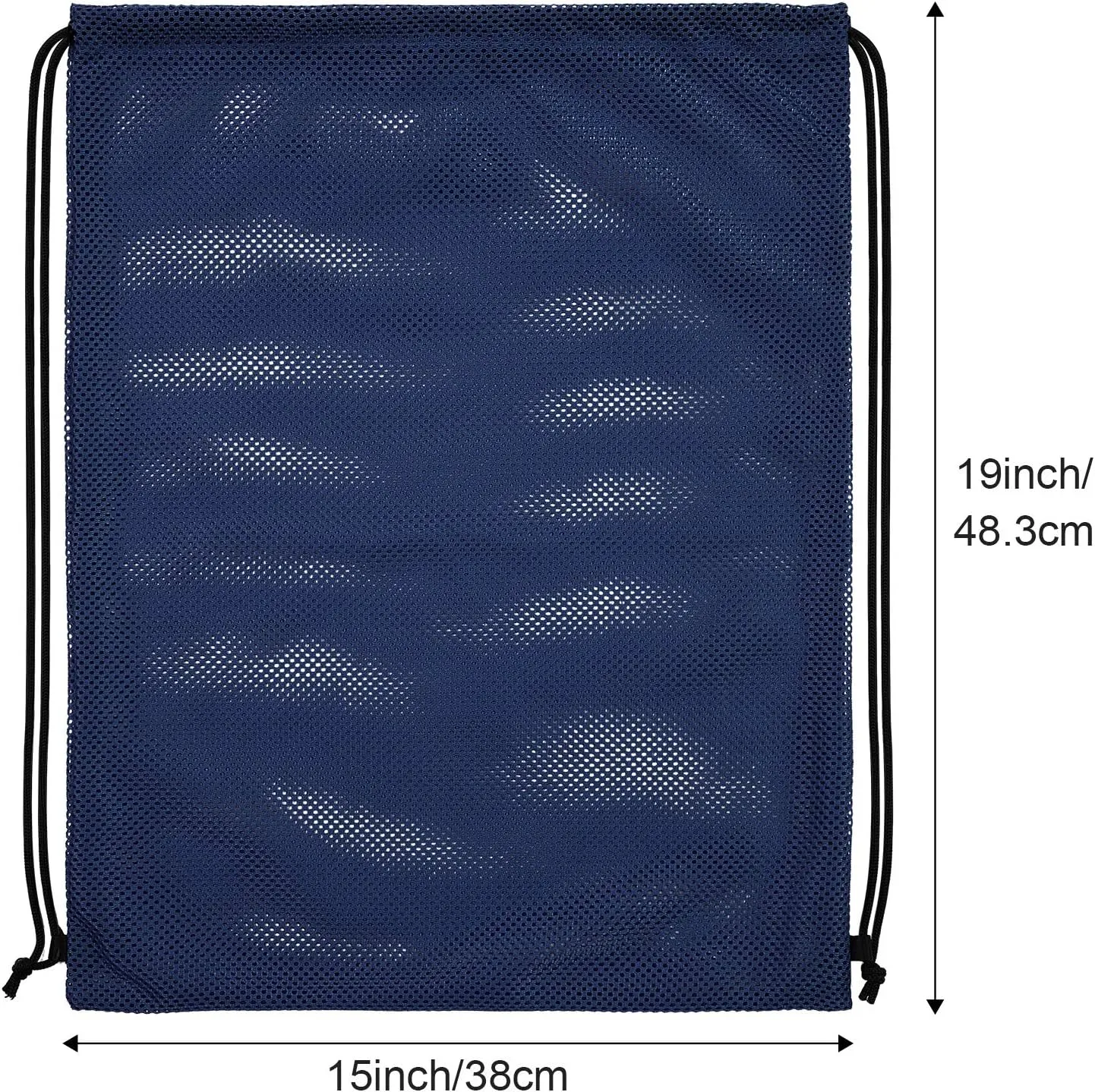 Frienda Mesh Drawstring Backpack Bag Multifunction Mesh Bag for Swimming, Gym, Clothes (Navy Blue)