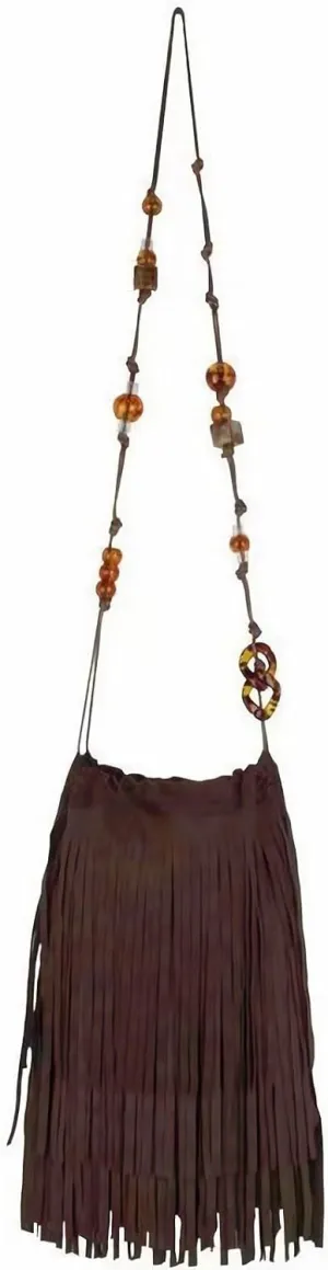 Fringe Crossbody Bag for Women Brown Faux Suede Hobo Bag Vegan Leather Shoulder Bag